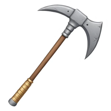 ancient Egyptian symmetric pickaxe with wooden handle and stone head sticker