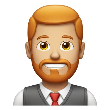 Red hair man with a cheeseburger sticker