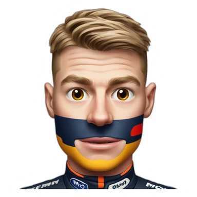 Hyper realistic photo of max verstappen sticker