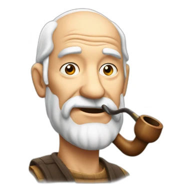 old men with pipe sticker