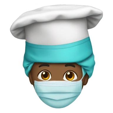 Surgical cap and gown sticker