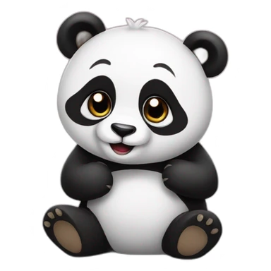 Panda is in love sticker