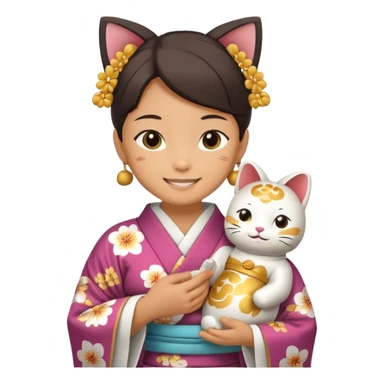 chat japonais, manekineku sticker