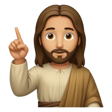 jesus pointing in front of him sticker