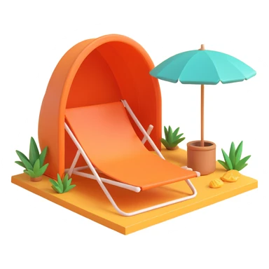 A colorful picture depicting a warm summer sticker
