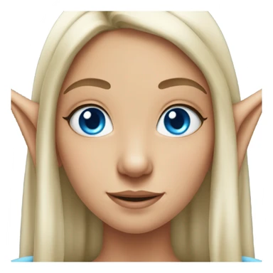 Elf ear girl with blue eyes  sticker