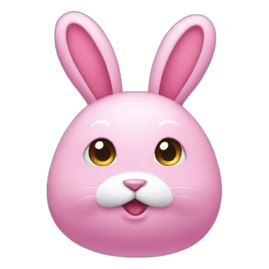 Pink rabbit anime sticker