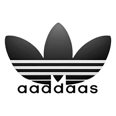 Adidas logo white three lines sticker