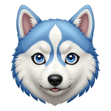 Un husky sibérien noir et blanc  sticker