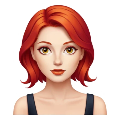 beautiful woman with vibrant red hair styled elegantly sticker