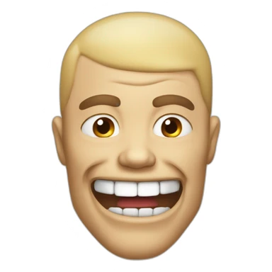 strong muscilar jaw face mewing sticker