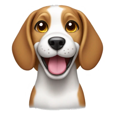 catoon beagle with a smile sticker