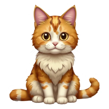 full body colourful light patched calico tabby cat with hazel eyes sticker