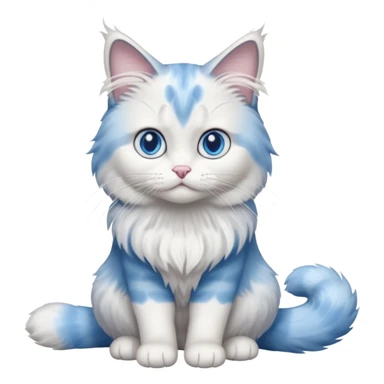 Full body Blue white ragdoll cat  sticker