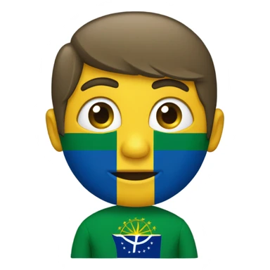 un mono acostado en una bandera de brasil sticker