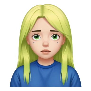 Girl listening to Billie eilish  sticker