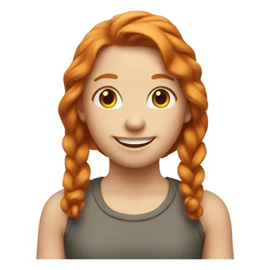 a ginger girl smiling like her life depends on it sticker
