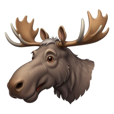 Create a slack emoji of a very old moose sticker