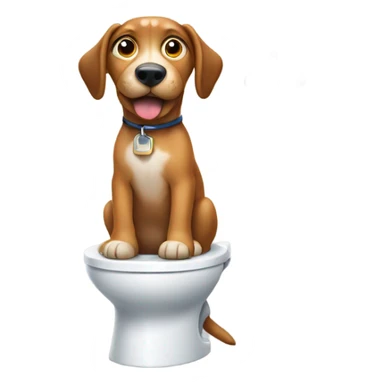 Werner dog on toilet  sticker