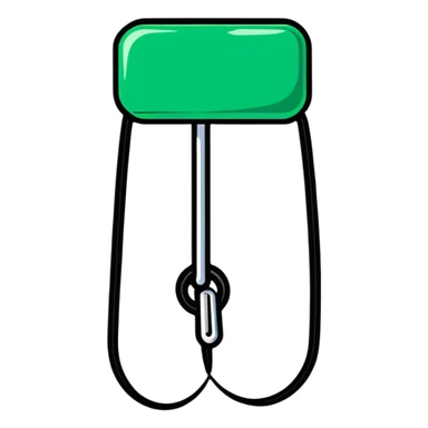 safety pin with closed clasp sticker