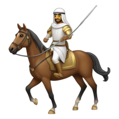 Arab horse rider with spear sticker