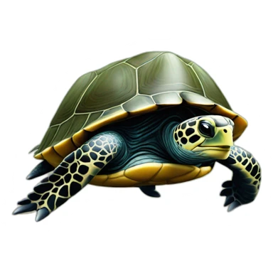 Tortue sur pingouin sticker