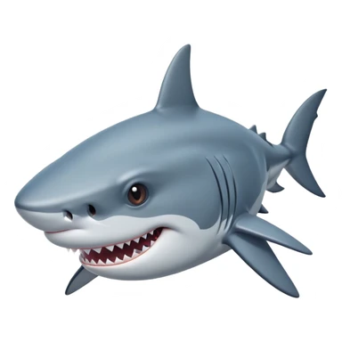 a shark with long dark hair sticker