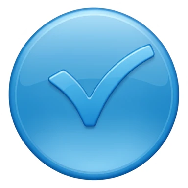 Verified check mark In blue circle sticker
