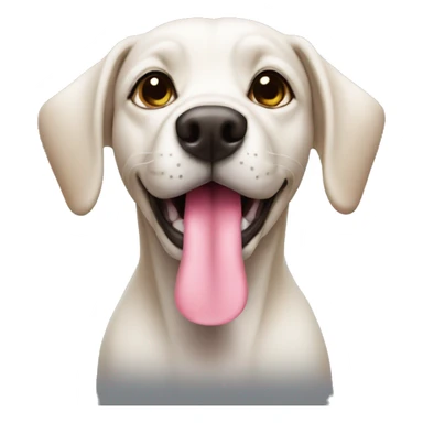 Dog with a pink nose  sticker