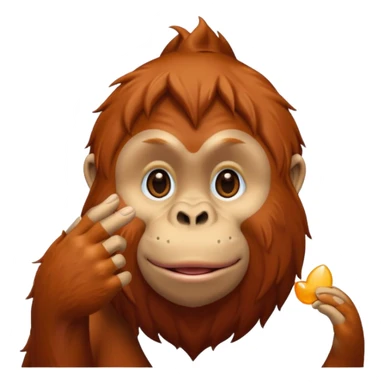orangutang blowing kiss sticker