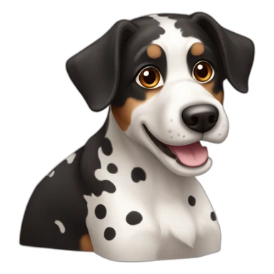 Black, white and brown Czech spotted dog sticker