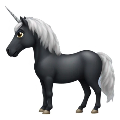 Black unicorn sticker