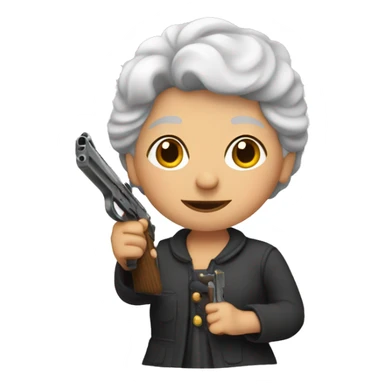 Una abuela con pistola sticker