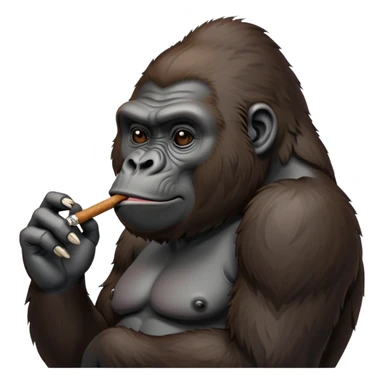 gorilla smoking a blunt sticker