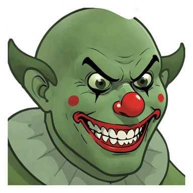 Scary clown sticker