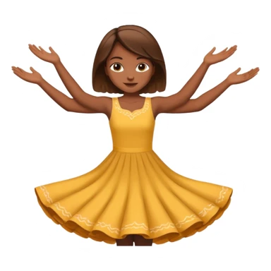 girl spinning  sticker