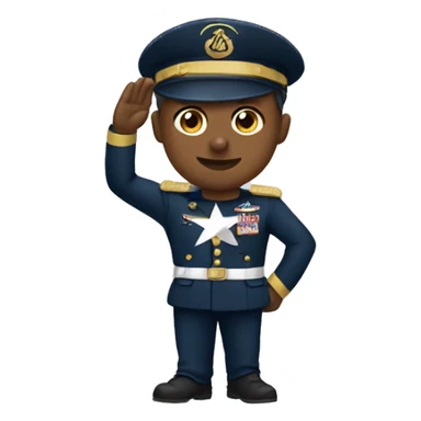 right side of salute emoji 🫡 sticker