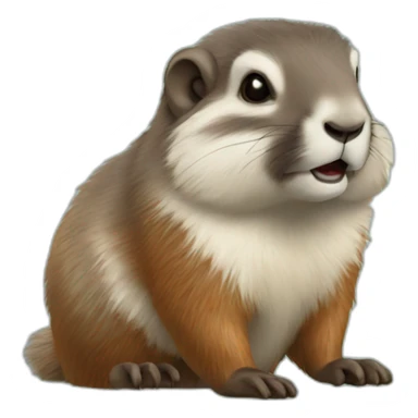 Marmotte de Noël  sticker