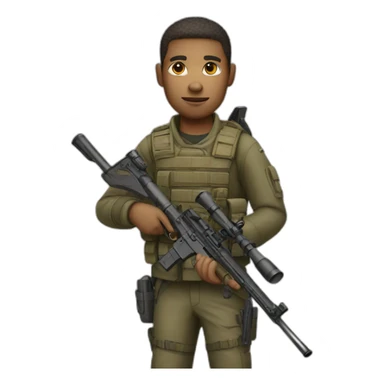 sniper with a rifle and with light skin sticker