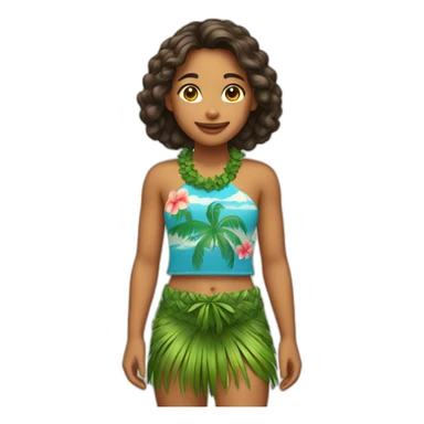 Hawaian-girl sticker
