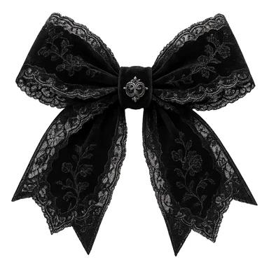 new goth bow, remove background sticker
