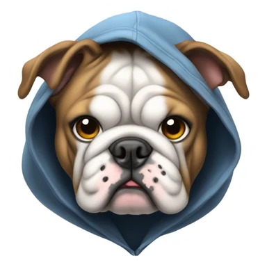 Bulldog with hoodie sticker