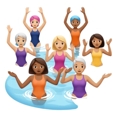 Water aerobics sticker