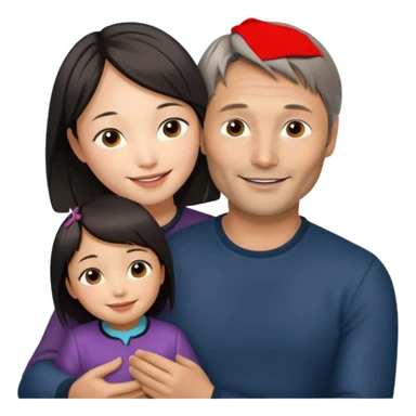 mads mikkelsen holds asian girl by the girl  sticker