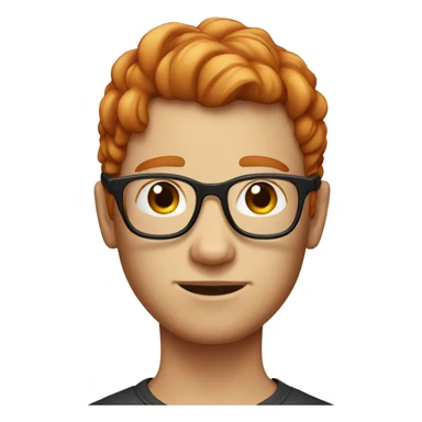 Ginger hair with glasses and freckles sticker