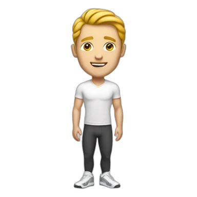 A full-length athletic white man sticker