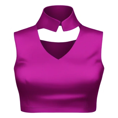 Realistic magenta cut out silk crop top blouse. sticker