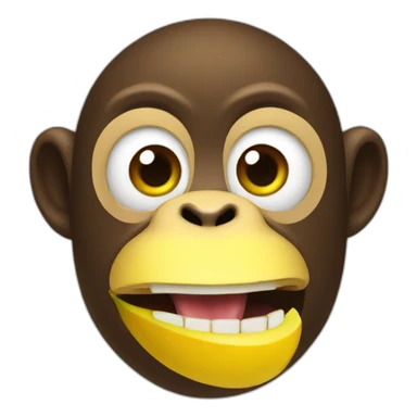 hungry monkey banana sticker