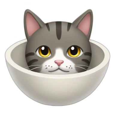 cat in bowl sticker