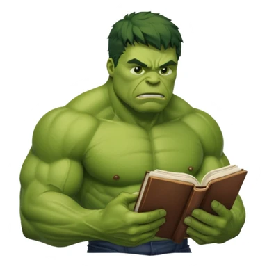 read book with hulk sticker